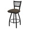 Holland Bar Stool Co 30" Swivel Bar Stool, Black Wrinkle, Canter Earth Seat X810 - alternate 1